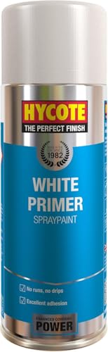 Hycote White Primer Spray Paint, Automotive Primer, For Fiberglass Metal & Rigid Plastic Surfaces, Fast Drying Smooth Base Coat for Improved Paint Adhesion, 13.5 Oz - color: White Primer, size: 13.5 Ounce (Pack of 1)