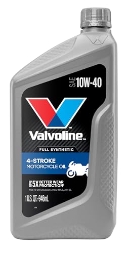 Valvoline 4-Stroke Motorcycle Full Synthetic 10W-40 Motor Oil 1 Quart - size: 1 QT, style: Full Synthetic