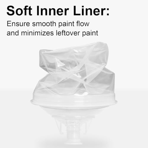 Paint Spray Gun Disposable Cups System 800ml (28oz) with Lids Liners - size: 28 Ounce Kit (800ml)