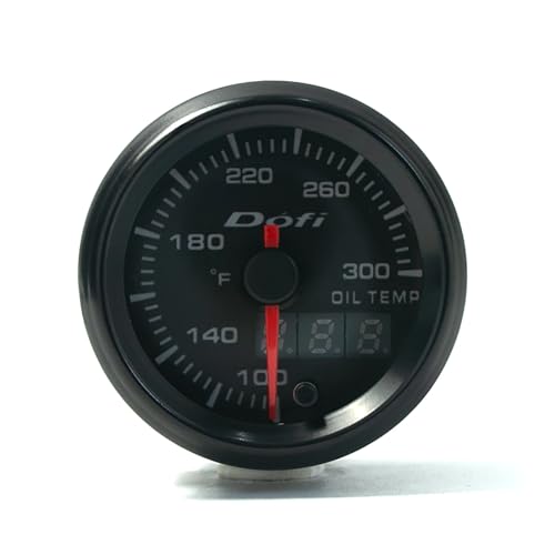 2" 52mm 7 Color LED Pointer Digital Oil Temp Car Gauge - style: Oil Temp Gauge (100-300℉)