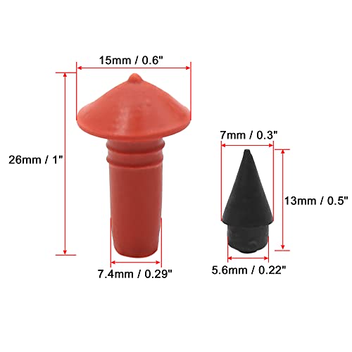 uxcell 170pcs Mushroom Shaped Tire Repair Insert Plugs Car Wheel Vacuum Tyre Repair Tool Kit