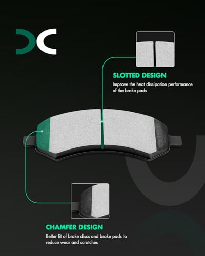 SCITOO Brake Kits Front Rear Disc Brake Rotor & Pads:53005;53006;D1084;D967 - size: 53005+D1084 & 53006+D967 [4+8PCS]