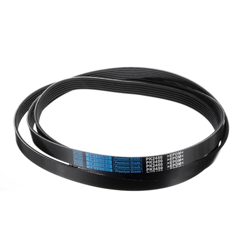 uxcell 6K965/6PK2450 Serpentine Belt 6 Ribs 2450mm Length x 21mm Width x 5mm Height, EPDM Poly V Belt, Multi Wedge Micro V Belt for Vehicle - size: 6PK2450