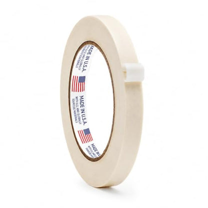 WOD MT5 Utility Grade Masking Tape, 1/4 inch x 60 yds. for Home or Office air-Dry Painting, Labeling, & Packing. Leaves no Residue - size: 1/4 inch, style: Roll