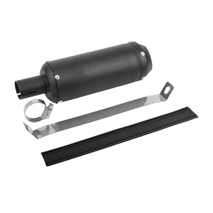 28mm 1.1" Exhaust Muffler Motorcycle Slip On Muffler Compatible with Dirt Bike Street Bike Scooter ATV Racing Black - color: Black