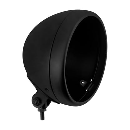 Motorcycle 7" Headlight Housing 7 Inch Head Lamp Bucket Fit for Harley Dyna Softail FX Custom Sportster XL (Black) - color: Black