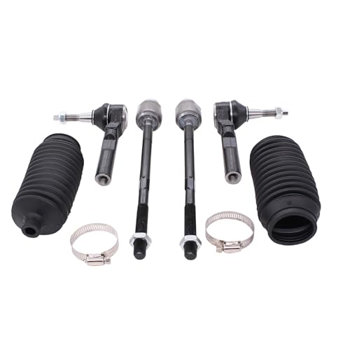 MOTOKU 6pc Front Suspension Inner and Outer Tie Rods End w/Boots
