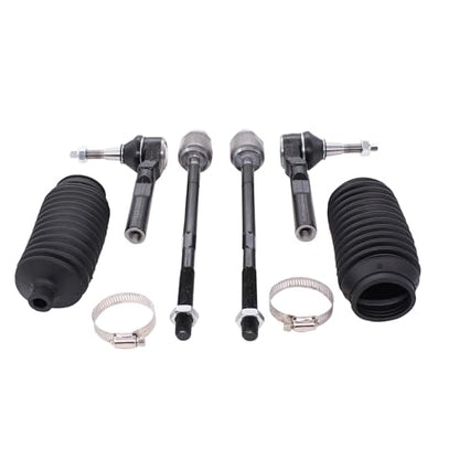 MOTOKU 6pc Front Suspension Inner and Outer Tie Rods End w/Boots