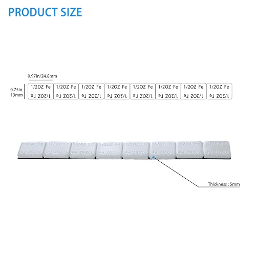 WW-050RGb Wheel Adhesive Stick-on Weight Mellow Style 1/2 oz 192 pcs - color: Grey, size: 0.5oz - 192 pcs