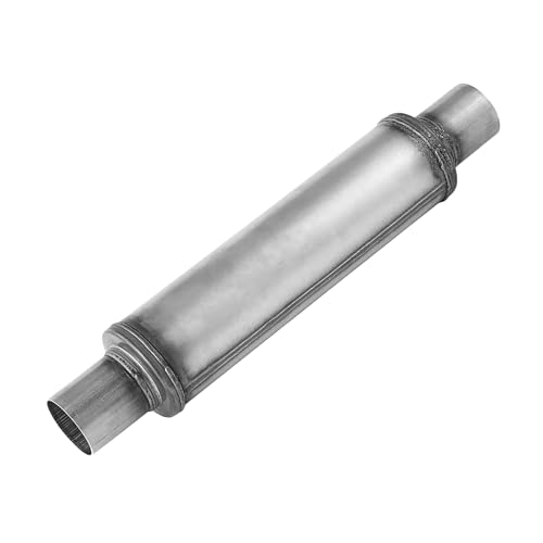 3'' Exhaust Mufflers,Universal 3in mufffler Stainless Steel Straight Through Design Performance Muffler,3 inch Muffler Resonator Deep Sound for Cars,truck(3'' Inlet 3'' Outlet) - size: 3in inlet