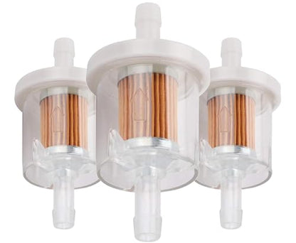 Powtol 691035 493629 Fuel Filter for Brigs Straton 40 micron 1/4 Inline Fuel filter 12hp 17.5hp 27hp 35hp Engines Replace 49019-7001 7-07061 Lawn Mower Replacement Parts (Pack of 3)