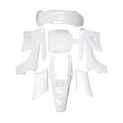 TDPRO Plastic Fairing Kit Fender Parts and Black Seat & 3L Gas Petrol Fuel Tank for Apollo Orion 110cc 125cc 150cc Pit Dirt Bike (White) - color: White