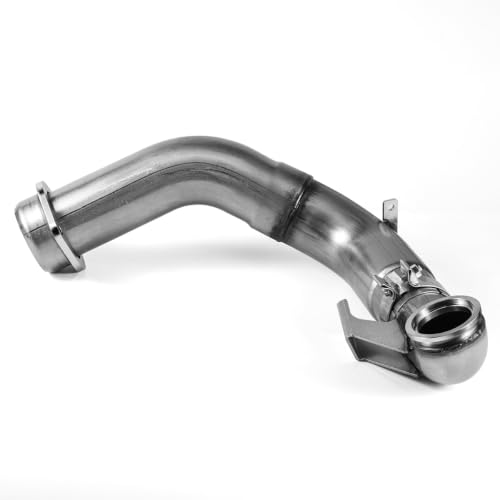 Stainless Steel Exhaust Pipes for 2015-2019 Ford F250 F350 F450 F550 6.7L 4" Powerstroke Diesel - size: for 2015-2019 F250 F350 F450 F550