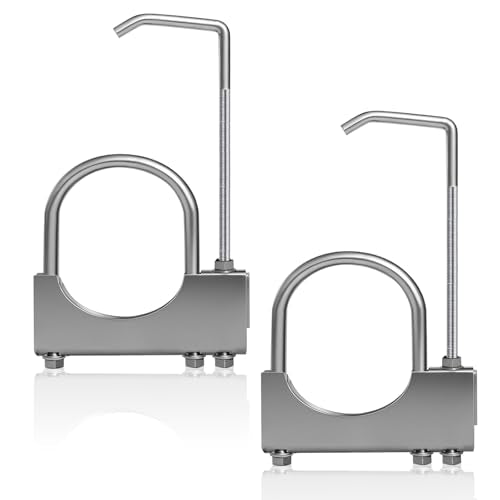 4" Universal Exhaust Clamp with Hanger, 2 PCS - size: 4 Inch