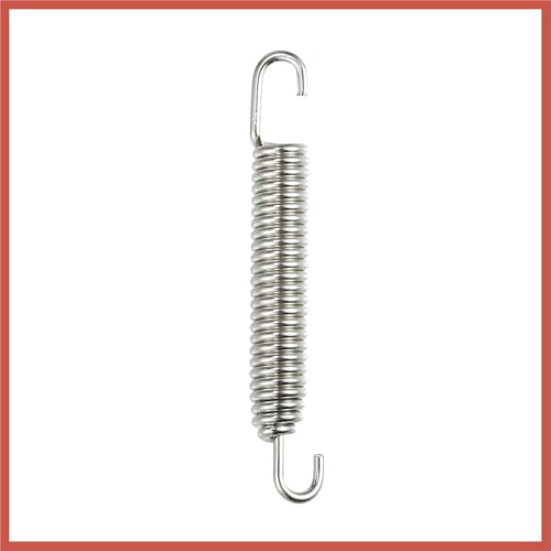ACROPIX 2 Pcs Motorcycles Universal Exhaust Pipe Spring 80mm 3.15" Stainless Steel Exhaust Pipe Spring Hook Modified Accessory Silver Tone Car Parts
