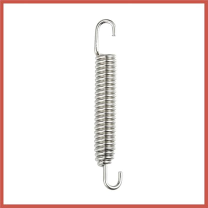 ACROPIX 2 Pcs Motorcycles Universal Exhaust Pipe Spring 80mm 3.15" Stainless Steel Exhaust Pipe Spring Hook Modified Accessory Silver Tone Car Parts