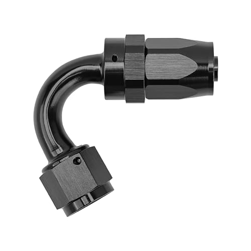 EVIL ENERGY 8AN Hose End Fitting 120 Degree Swivel for CPE Braided Fuel Hose Black - size: 8AN, style: 120 Degree
