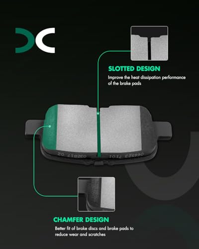 Ceramic Brake Pads Kits,SCITOO 8pcs Brakes Pads Set Fit For Acura For MDX - size: Front-D855 & Rear-D865