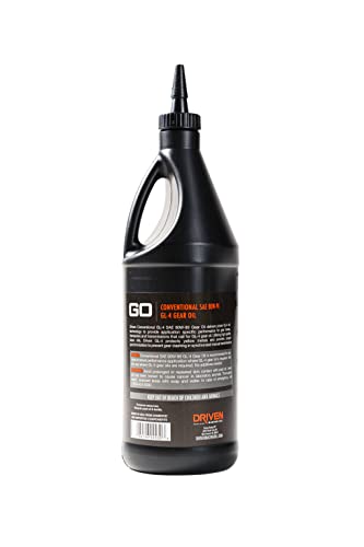 Driven Racing Oil Gear Oil, GL-4, 80W90, Conventional, 1 qt Bottle, Each