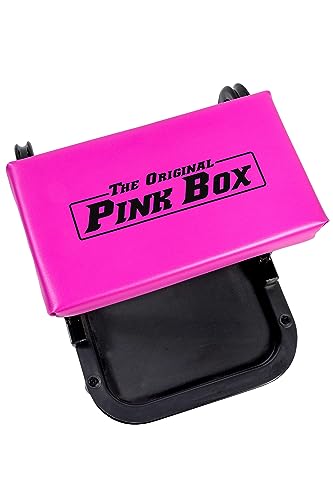 The Original Pink Box Rolling Creeper Seat with Tool Tray