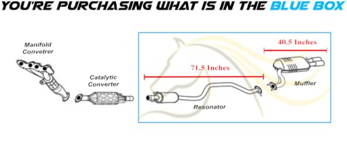 Exhaust Resonator with Muffler Kit for Mazda 6 2009-2013 2.5L