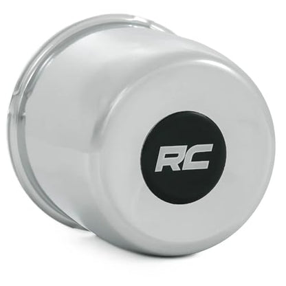 Rough Country Chrome Center Cap for Steel Wheels - 3.30" Bore Size, Closed Push-Through Design, Wide Compatibility - size: 3.30 inch