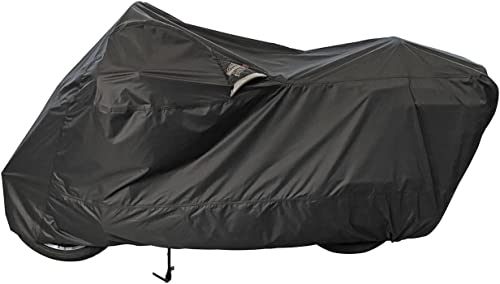 Dowco WeatherAll Plus Motorcycle Cover, Ratchet Attachment, Black, Waterproof, XXXL [52006-02]Professional Grade. - size: XXXL