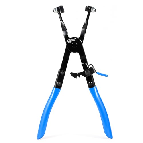 SMOTIVEPRO 11in Long Hose Clamp Pliers with 75mm Maximum Opening - size: 11in Hose Clamp Plier