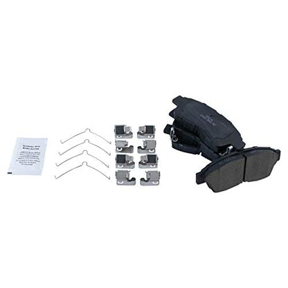 TRQ Front and Rear Brake Pad and Rotor Set Ceramic Vented Solid Rotors - style: BKA11815