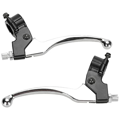 FVRITO Left Right 7/8" 22mm Clutch Brake Handle Levers Perch for CRF70 CRF80 CRF100 CRF150 XR80 XR100 XR200r XL100 XL250 ATC 200m Pit Dirt Motor Bike Motorcycle Baja Mini Bike MB200 MB165 Parts Silver - color: Silver
