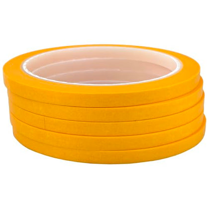 JINBING Washi Paper Masking Tape Art Tape for DIY Nail Arts Drawing Pattern Making Painters Tape 1/4 Inch x 27 Yard (Yellow) - color: Yellow