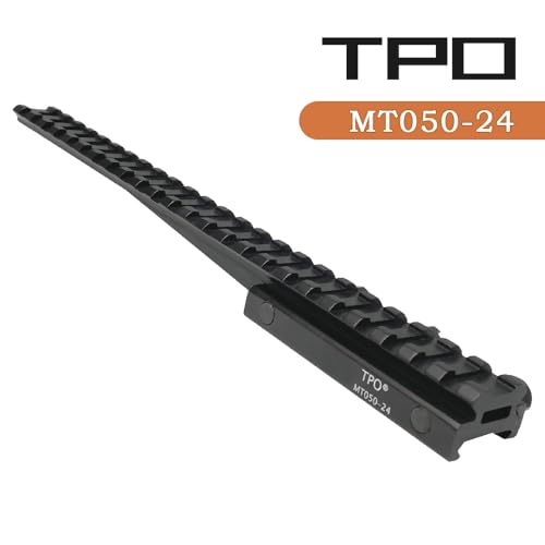 24-Slot Picatinny Rail Riser Mount (1"/0.83"/0.5" Height), 10" Length Flat Top Mount Adapter and Optics Riser Mount - style: Low - 0.5"