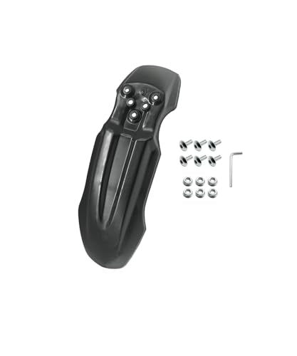 E-Bike Front Fender with Screw Kit Waterproof (Black) - color: Black