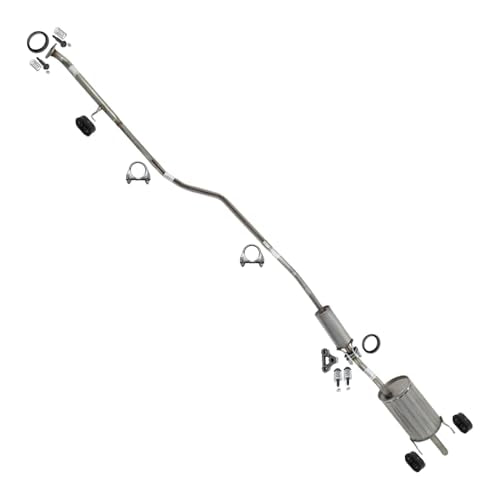 Exhaust Resonator Intermediate Pipe Muffler Kit Compatible for 2001-2005 Honda Civic 1.7L | Stainless Steel | Northeastern Exhaust | Includes Gasket, Clamp, Hangers, Bolt Kit | Direct-Fit Replacement