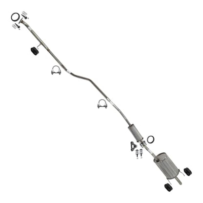 Exhaust Resonator Intermediate Pipe Muffler Kit Compatible for 2001-2005 Honda Civic 1.7L | Stainless Steel | Northeastern Exhaust | Includes Gasket, Clamp, Hangers, Bolt Kit | Direct-Fit Replacement