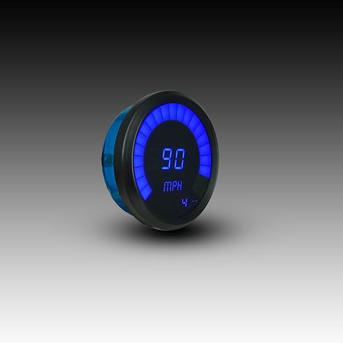 Intellitronix Speedometer Bargraph Memory Programmable Black Bezel M9222B (Blue) - color: Blue
