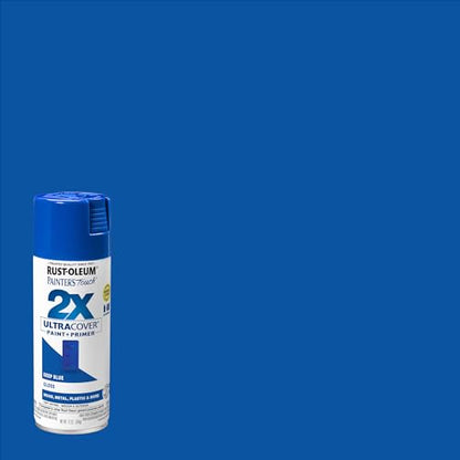 Rust-Oleum 334032 Painter's Touch 2X Ultra Cover Spray Paint, 12 oz, Gloss Deep Blue (Pack of 4) - color: Gloss Deep Blue, size: 12 Ounce (Pack of 4)