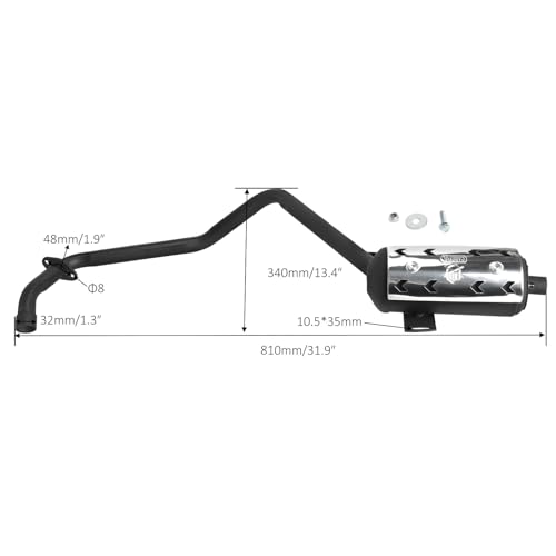 32mm Muffler Exhaust Pipe Assembly for 90cc 110cc 125cc Coolster ATV Quad Go Kart Pit Dirt Bike