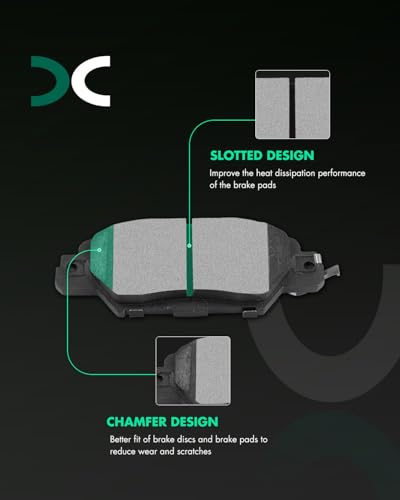 SCITOO Front Rear Disc Brake Pad Set 8PCS w/Hardware Fit For Mazda For CX-5 - size: Front-D1623 & Rear-D1846