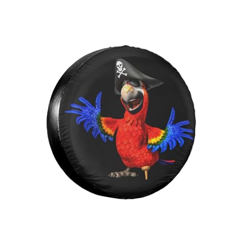 Parrot Pirate Spare Tire Cover Waterproof Sun Protection Fit 16 Inches - color: Parrot Pirate, size: 16 inch
