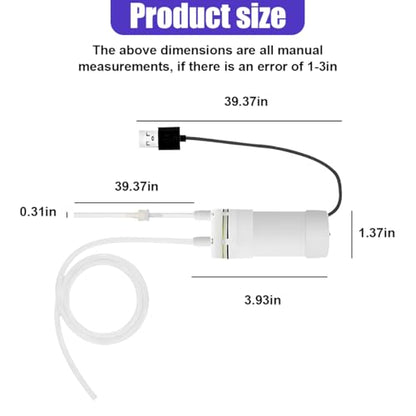 Oil Pump Extractor, 5V Portable & Strong Suction Automotive Fluid Change Syringe with Long Hose, No Leaks Fluids Transfer Pump for Extracting Engine Oil, Brake Fluid