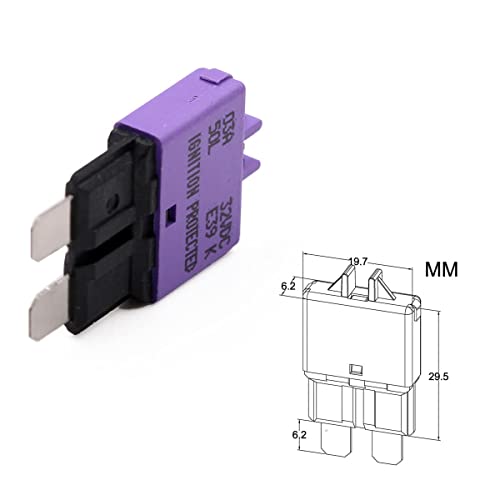 E39 Low Profile ATO ATC Manual Reset Circuit Breaker 3A - style: E39-3A-5Pack