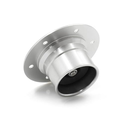 Billet Aluminum 35.5mm Fuel Cell Gas Cap Fuel Surge Tank Cap with 6 Hole Non-vented (Silver) - color: Silver