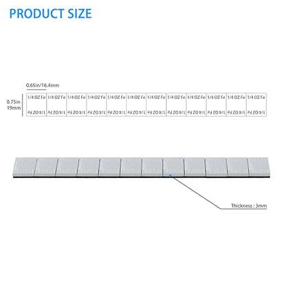 1/4 oz,0.25 oz, Grey,360 pcs/Box Wheel Adhesive Stick-on Weight Slim Style WW-025SGb - color: Grey, size: 0.25oz - 360 pcs
