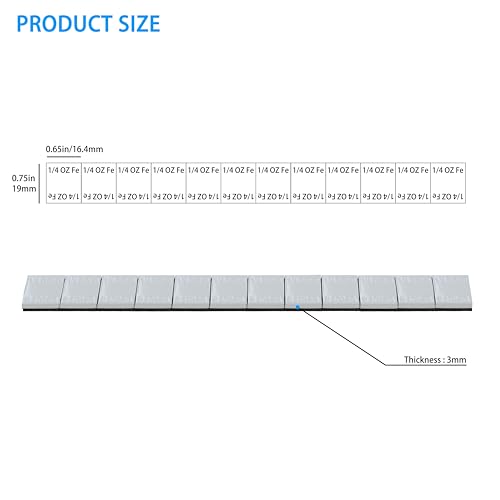 1/4 oz,0.25 oz, Grey,360 pcs/Box Wheel Adhesive Stick-on Weight Slim Style WW-025SGb - color: Grey, size: 0.25oz - 360 pcs