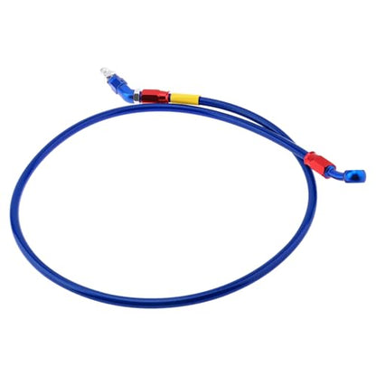 Windance 39inch/100cm 28 Degree Banjo 45 Degree Joint M10 Hydraulic Brake Oil Hose Stainless Steel Braided Brake Line for Motorcycle Scooter ATV Dirt Pit Bike (Blue, 39inch/100cm) - color: Blue