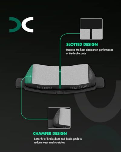 SCITOO Brake Kits,Drilled Slotted Brake Rotors Ceramic Disc Brake Pads Set - size: 31412+D1094 & 31410+D1100 [4+8PCS]