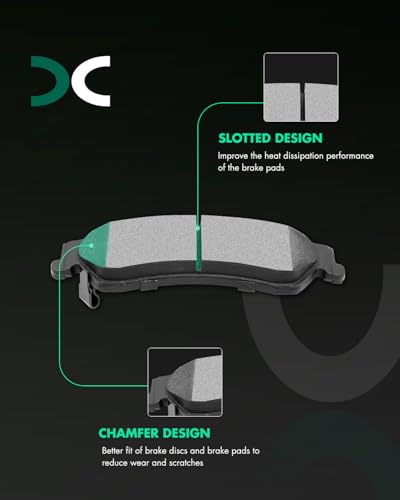SCITOO D726 D729 Front Rear Ceramic Brake Pads Set For Chevy For S10 98-04 - size: Front D726 + Rear D729