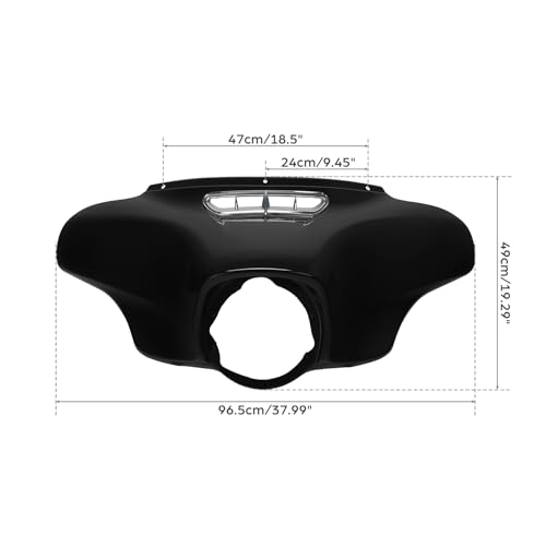 TCMT Vivid Black Outer Batwing Fairing Fit For Harley Touring 2014-2025 Electra Glide Street Glide Special Ultra Limited Tri Glide models - color: Black Outer Fairing