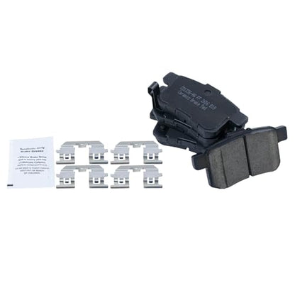 TRQ Front and Rear Brake Pad and Rotor Set Ceramic Vented Solid Rotors - style: BKA12018